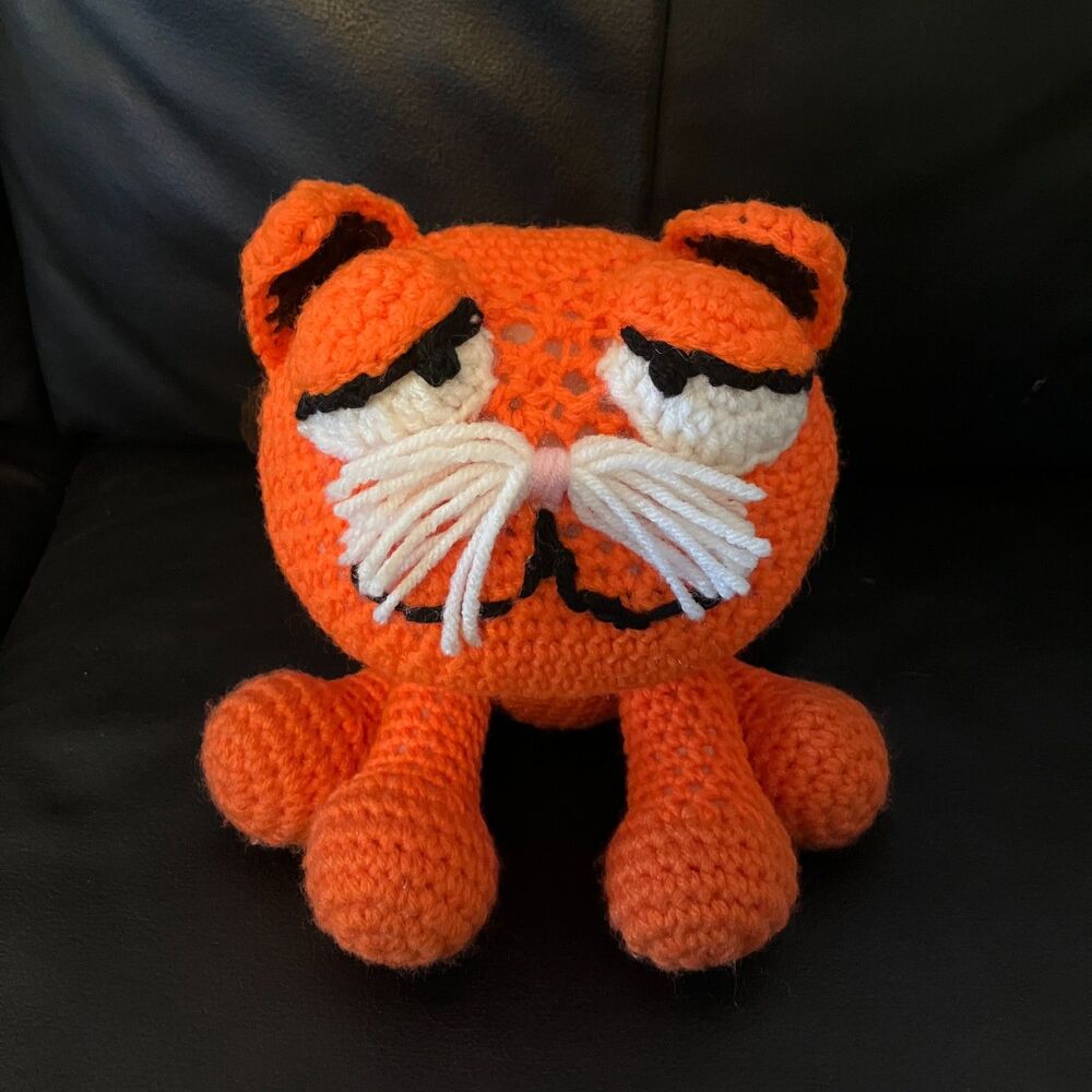Adorable Crocheted Garfield Plush, Garfield the Cat